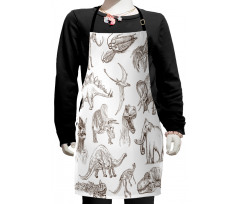 Dinosaurs Skeleton Kids Apron