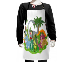 Cartoon Group Dinosaur Kids Apron