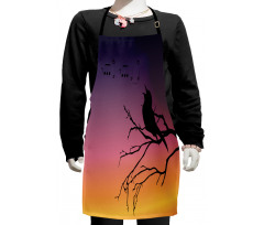 Gradient Sunrise Bird Kids Apron