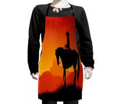 Lonely Cowboy Horseback Kids Apron