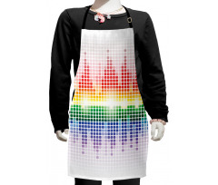 Vibrant Colors Club Disco Kids Apron