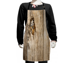 Siberian Wild Tiger Eye Kids Apron