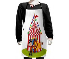 Cartoon Lion Jumping Ring Kids Apron