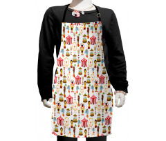 Circus Elephant Bear Kids Apron