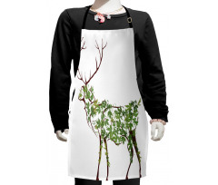 Garden Deer Celebration Kids Apron