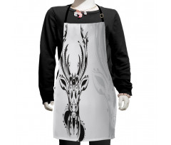 Tribal Deer Shadow Art Kids Apron