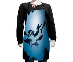 Mermaid and Dolphins Kids Apron