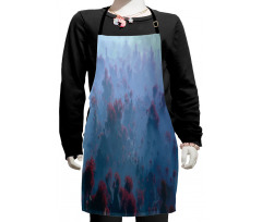 Autumn Trees in Mist Kids Apron