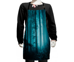 Foggy Dark Country Forest Kids Apron