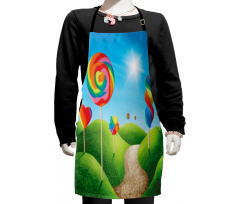 Candy Land Lollipops Kids Apron