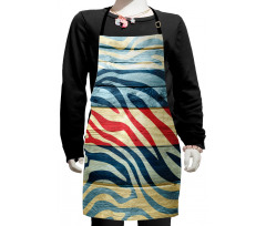 Country Zebra on Wood Kids Apron