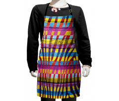 Vibrant Curvy Lines Kids Apron