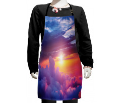 Sunset Sky and Clouds Kids Apron
