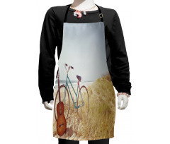 Old Vintage Guitar Beach Kids Apron