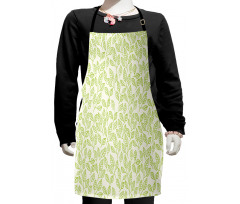 Green Leaves Branches Kids Apron