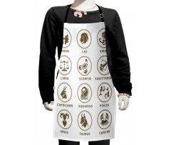 Classic Zodiac Chart Kids Apron