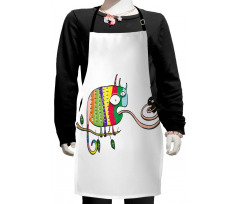 Chameleon on Branch Kids Apron