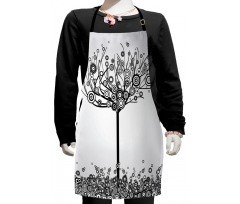 Circular Leaves Kids Apron