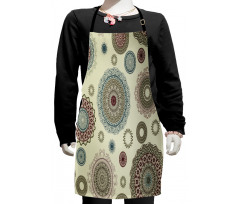 Oriental Round Motifs Kids Apron