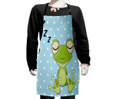 Frog Prince Polka Dots Kids Apron