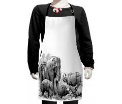 Elephants Kids Apron