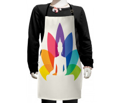 Colorful Lotus Flower Kids Apron