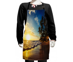 Exotic Beach Sunset Kids Apron