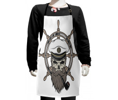 Captain Pirate Skeleton Kids Apron