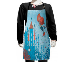 Cartoon Castle Corals Kids Apron