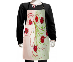 Watercolor Poppy Kids Apron