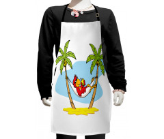 Hammock Palm Tree Shade Kids Apron