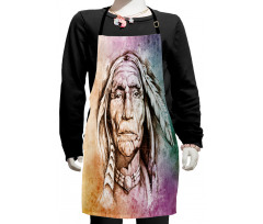 Chief Portrait Kids Apron