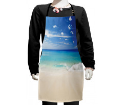 Shore Sea with Waves Kids Apron