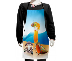 Seascape Summer Beach Kids Apron