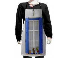 Shutters Flowers Window Kids Apron