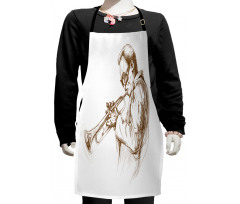 Sketchy Solo Jazz Band Kids Apron