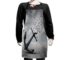 Flying Seagulls Grey Kids Apron