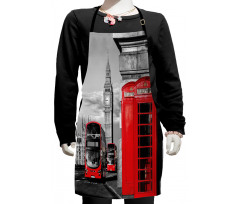 London Retro Phone Booth Kids Apron