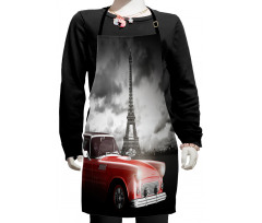 Vintage Car and Eiffel Kids Apron