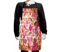 Roses on Wood Backdrop Kids Apron