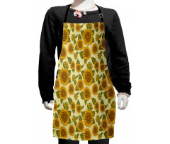 Funky Style Sunflower Kids Apron