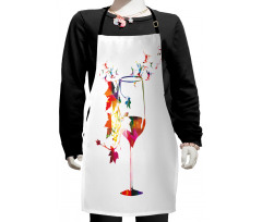 Glass Bird Vines Kids Apron