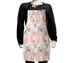 Scribble Style Motifs Art Kids Apron