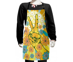 Peace Flowers Kids Apron