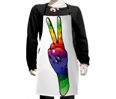 Love in Rainbow Colors Kids Apron