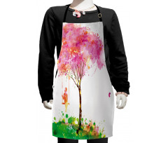 Spring Blossoming Tree Kids Apron