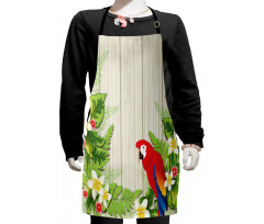 Flowers Parrot Kids Apron