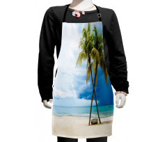 Beach Palm Trees Rock Kids Apron