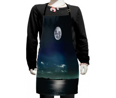 Full Moon in the Sea Kids Apron