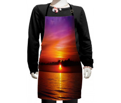 Colorful Beach Sunset Kids Apron